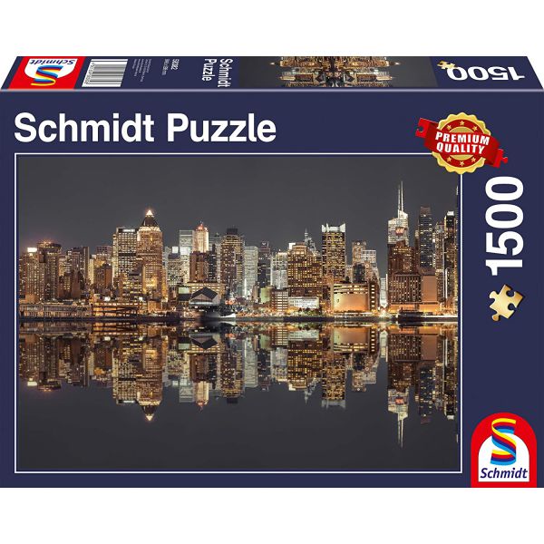 Puzzle da 1500 Pezzi - Skyline di New York di Notte
