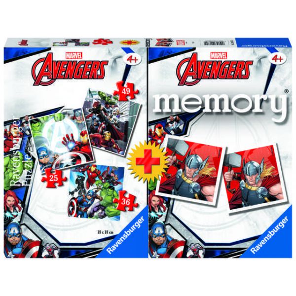 Multipack - Memory + 3 Puzzle: Avengers 