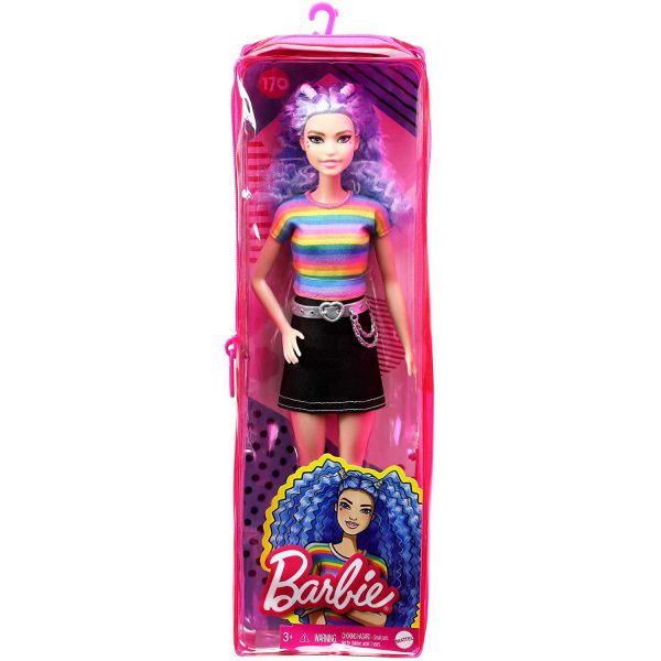 Barbie - Fashionistas: Capelli Azzurri e Maglia Arcobaleno