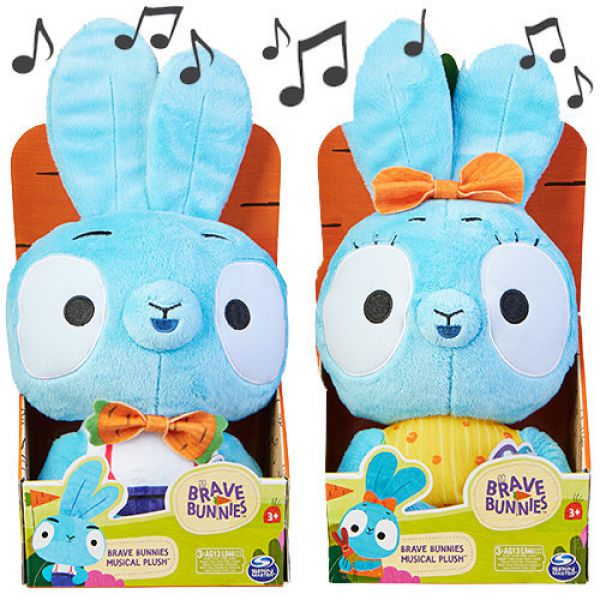 Brave Bunnies Deluxe Plush Toy With Ass.To Sounds