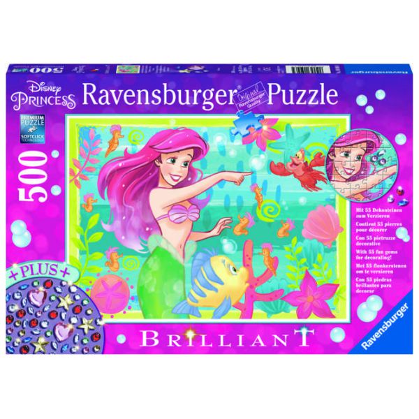 Puzzle da 500 Pezzi Brilliant - Disney Princess: Ariel