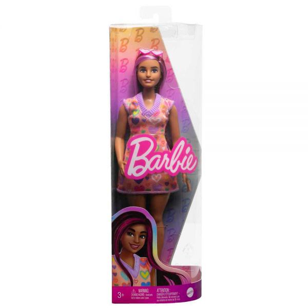 Barbie - Fashionistas: Vestito a Cuori e Meches Fucsia