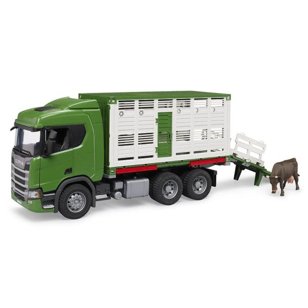 Scania Super 560R camion trasporto bestiame con un bovino