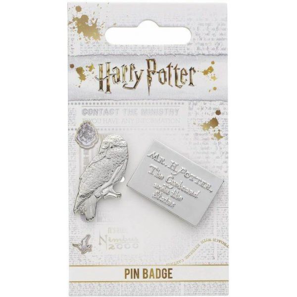 Hedwig pin badge and the letter - Harry Potter