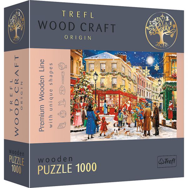 Puzzle da 1000 Pezzi Woodcraft - Vicolo Natalizio