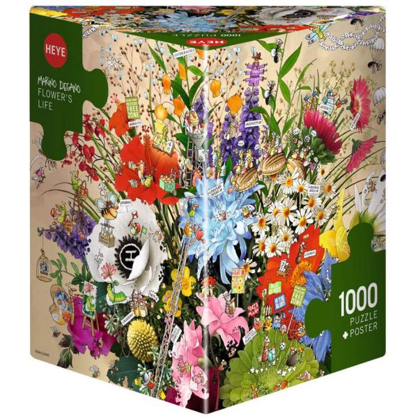 Puzzle da 1000 Pezzi Triangolare - Flower's Life, Degano