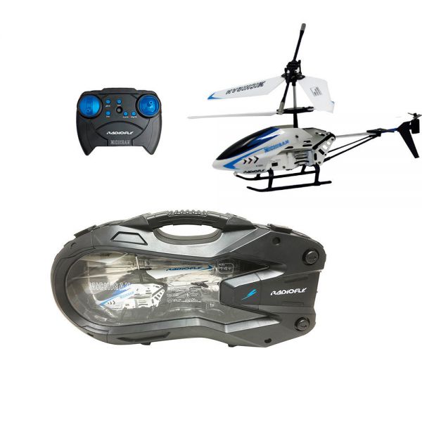 Radiofly - Michigan Helicopter 23 cm 6 RC infrared functions, ALUMINUM STRUCTURE USB charging RIGID CASE