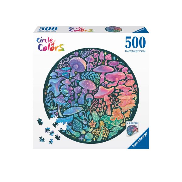 Puzzle da 500 Pezzi - Circle of Colors: Funghi