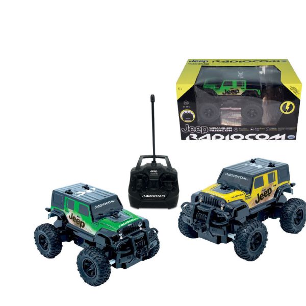 Radiocom - Jeep Wrangler sc.1: 24, RC 27 MHz batteries included NEW COLORS &quot;MUD&quot; SHELL