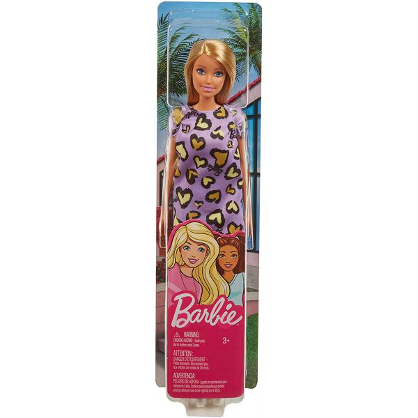 Barbie - Trendy: Abito Viola Con Cuori Gialli