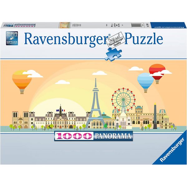 Puzzle da 1000 Pezzi Panorama - Un Giorno a Parigi