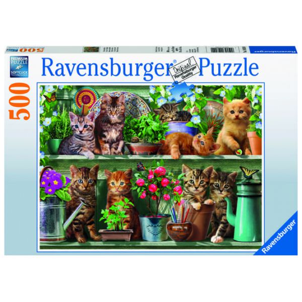 500 Piece Puzzle - Cat on the Shelf