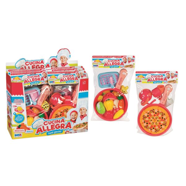 KITCHEN AND PIZZA SET DETACH WITH PAN IN DISPLAY 6 PCS