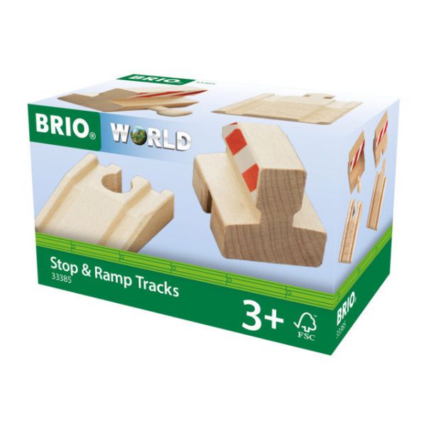 BRIO railroad ramp and stop package
