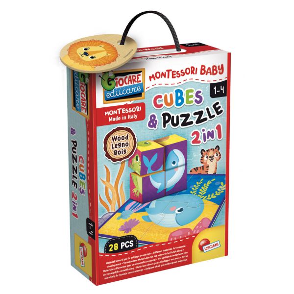 MONTESSORI WOODEN CUBES AND PUZZLES