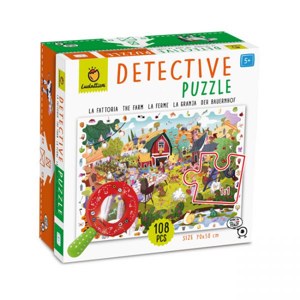  Puzzle da 108 Pezzi - Baby Detective: La fattoria