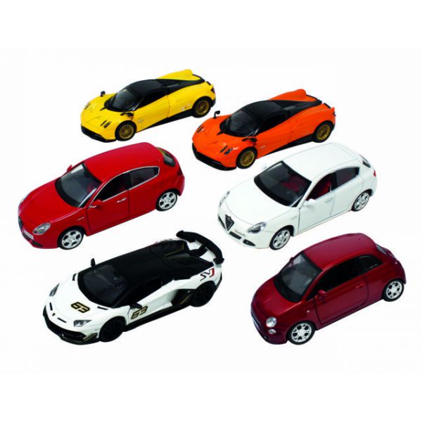 Silver Wheel - Licensed Italian cars 1:32, breech-loading, opening doors, lights and sounds, batteries included