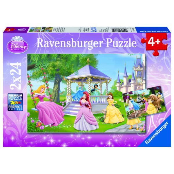 2 Puzzle da 24 Pezzi - Principesse Disney