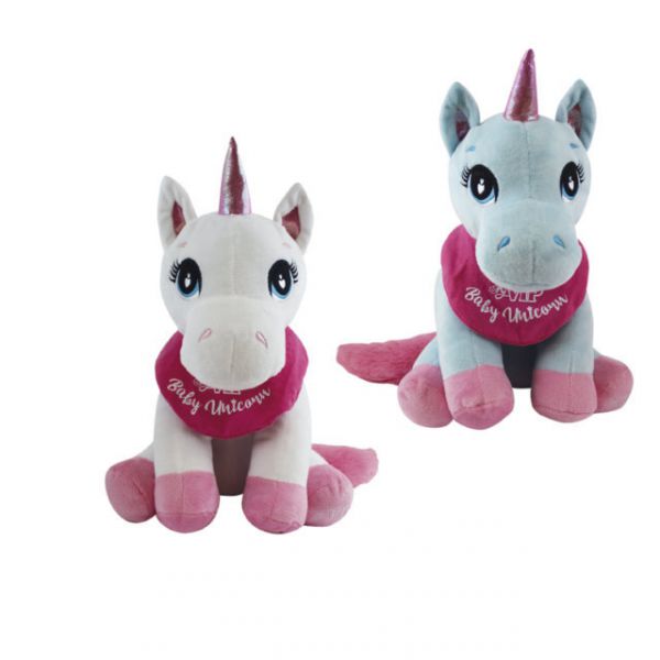 My Vip - Baby Unicorn 29 cm with Bib, lights and sounds (batteries included, not replaceable) LIGHTS AND SOUNDS