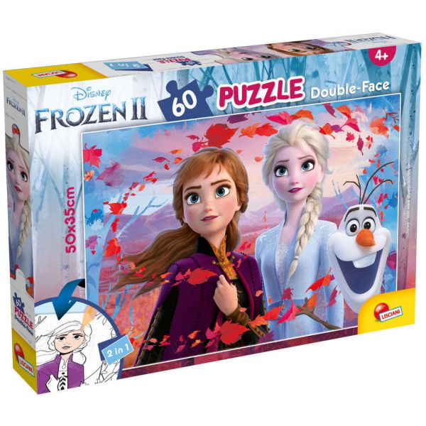 Puzzle da 60 Pezzi Double-Face - Frozen