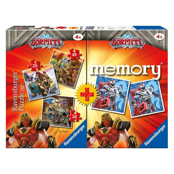 Multipack memory + 3 puzzle - Gormiti
