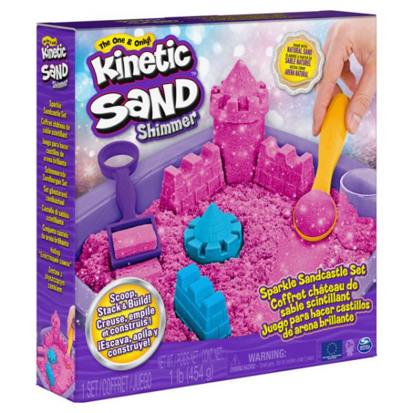 Kinetic Sand - Playset Castello di Sabbia Shimmer Rosa