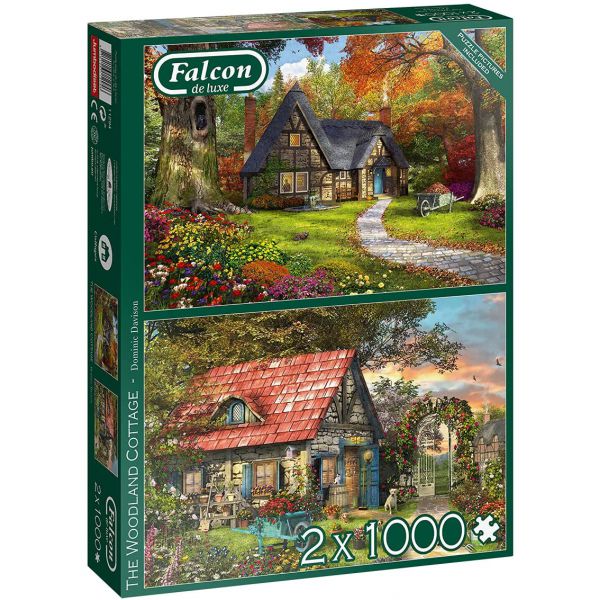 2 Puzzle da 1000 Pezzi - The Woodland Cottage