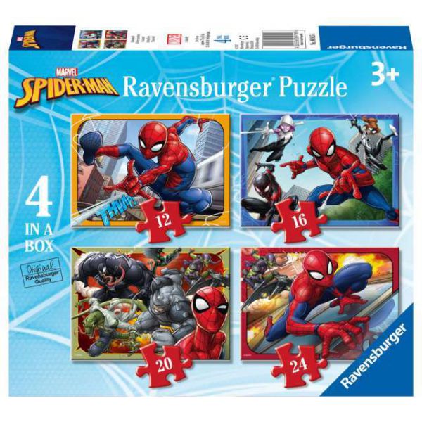 Puzzle of 12, 16, 20 and 24 Pieces - Spiderman