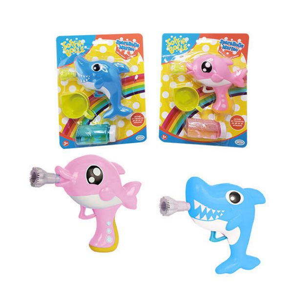 Bubble blower - Dolphin and Shark bubble shooter 50 ml. of mechanical operation solution