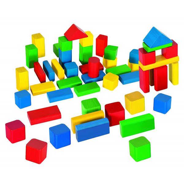 Eichhorn - Colored Bricks 50 Pieces in Square Drum
