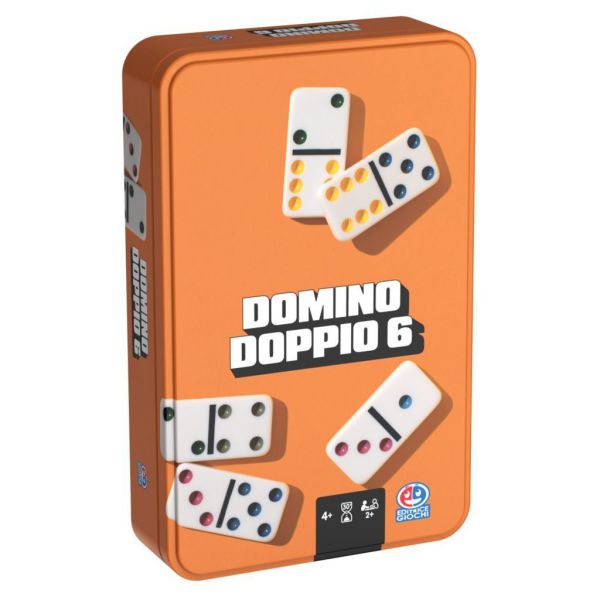 EG classici Domino da viaggio, in confezione metallo (H)