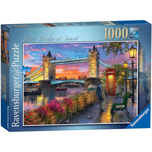 1000 Piece Puzzle - Fantasy: Tower Bridge at sunset