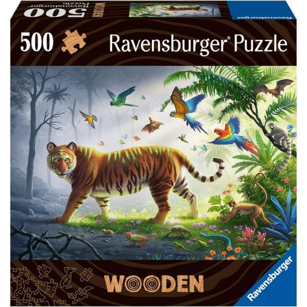 500 Wooden Puzzle - Tiger