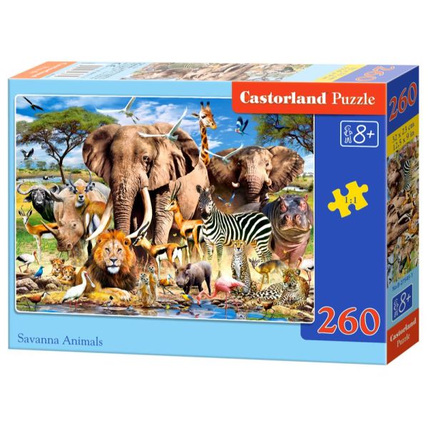Puzzle da 260 Pezzi -  Animali della Savana