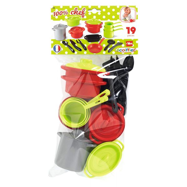 100% Chef - Kitchen accessories in bag of 19 pieces