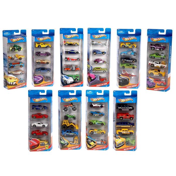 Hot Wheels - Pack of 5 Vehicles Ass.To