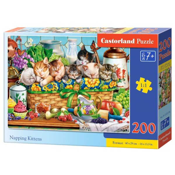 200 Piece Puzzle - Napping Kittens