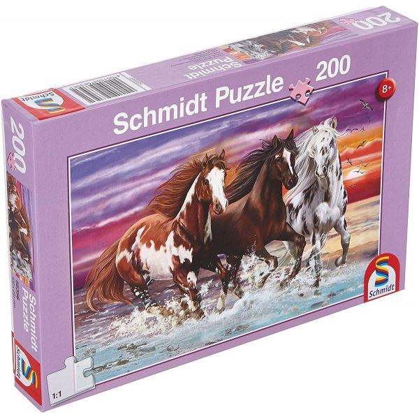 Puzzle da 200 Pezzi - Trio di Cavalli Selvatici