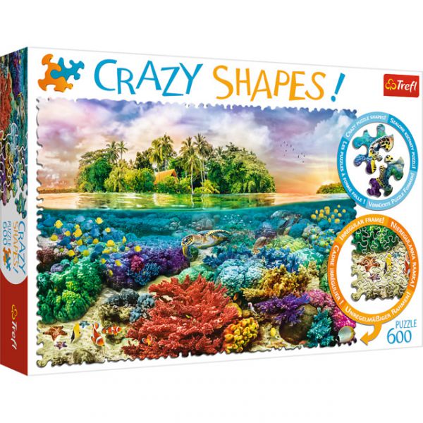 Puzzle da 600 Pezzi - Crazy Shapes: Tropical island