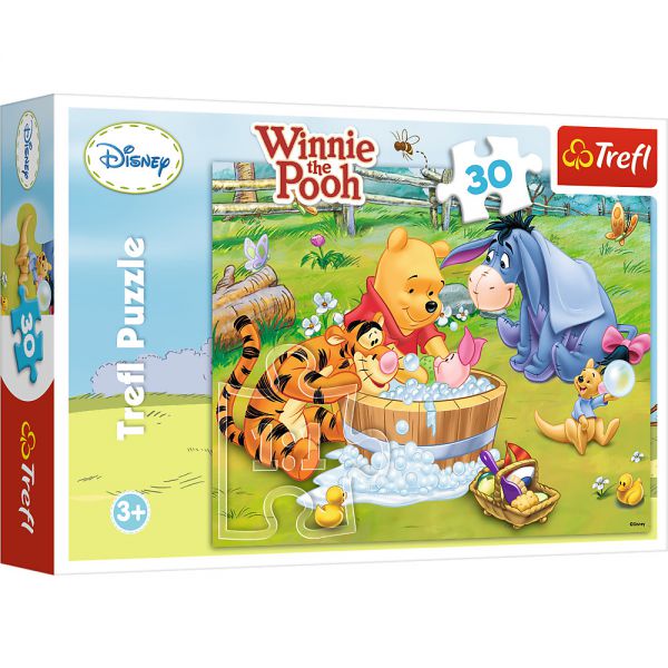 30 Piece Puzzle - Winnie the Pooh: Piglet takes a Bath