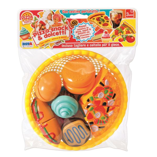 PIZZA SET SNACKS AND CAKES WITH BASKET ENVELOPE DISPLAY 6 PCS