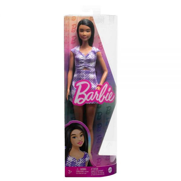 Barbie - Fashionistas: Bambola Alta Vestito Lilla