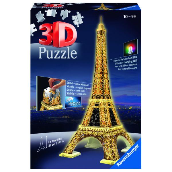 Puzzle 3D da 216 Pezzi - Tour Eiffel Night Edition