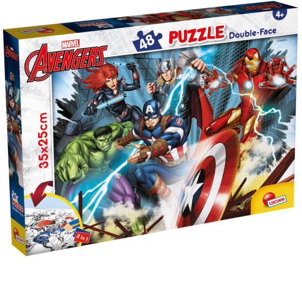 Puzzle da 48 Pezzi Double-Face - Avengers