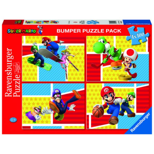 4 100 Piece Puzzles - Super Mario