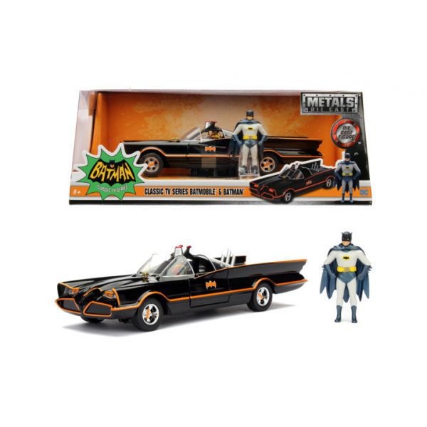 Hollywood Rides - Batman: Batmobile del 1966 con Batman (Scala 1:24)