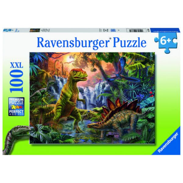 100 Piece XXL Puzzle - The Oasis of the Dinosaurs