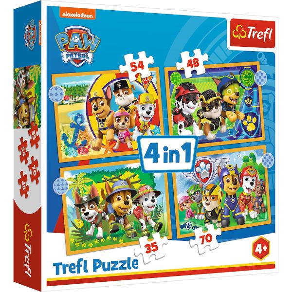 4 Puzzle in 1 - Paw Patrol: Vacanze