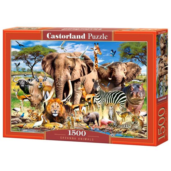 Puzzle 1500 Pieces - Savanna Animals