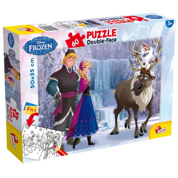 Puzzle da 60 Pezzi Double-Face - Frozen